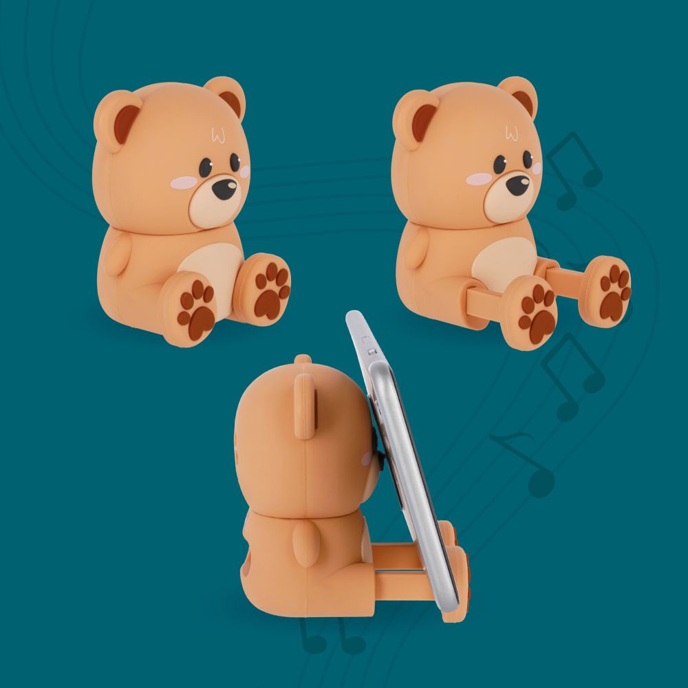 The sound of cuteness, Teddy bear, trådløs højttaler med mobiltelefonholder - 6