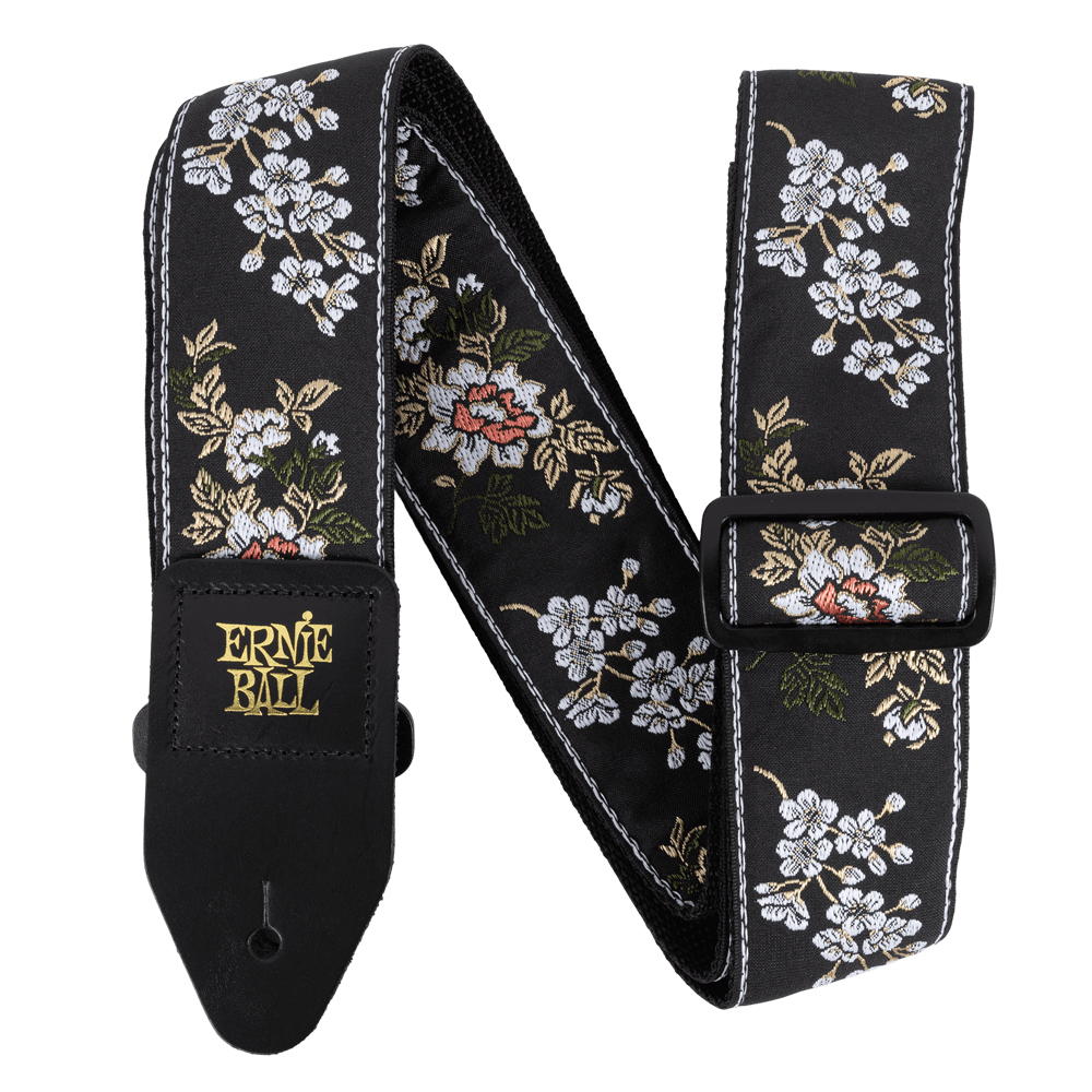 Ernie Ball EB-5362 White Blossom Jacquard Guitar Strap