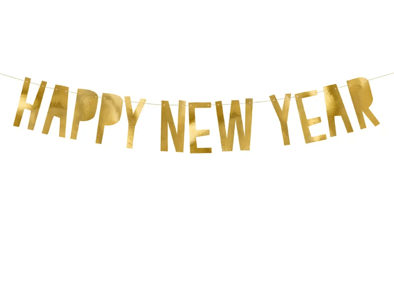 Banner Guld "Happy New Year"