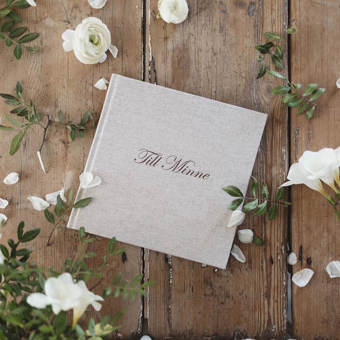 Bok PS Till Minne rough linen - 2