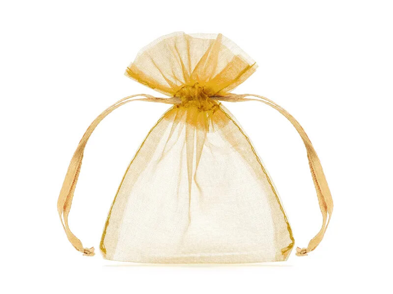 Organzapåsar Guld 10 cm 10-pack - 2