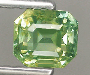 0,50 ct raro zafiro amarillo verde bicolor natural sin tratar