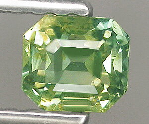 0,50 ct raro zafiro amarillo verde bicolor natural sin tratar