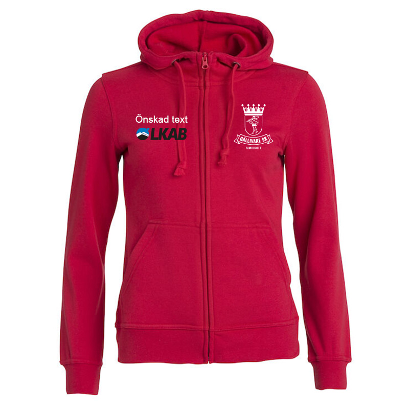 Hoodie Dam med blixtlås Gällivare SK - 2