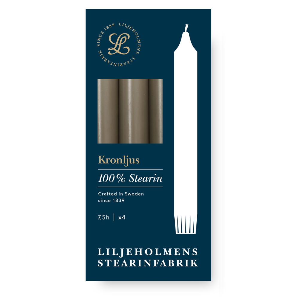 Kronljus 4-p Nougat - 2
