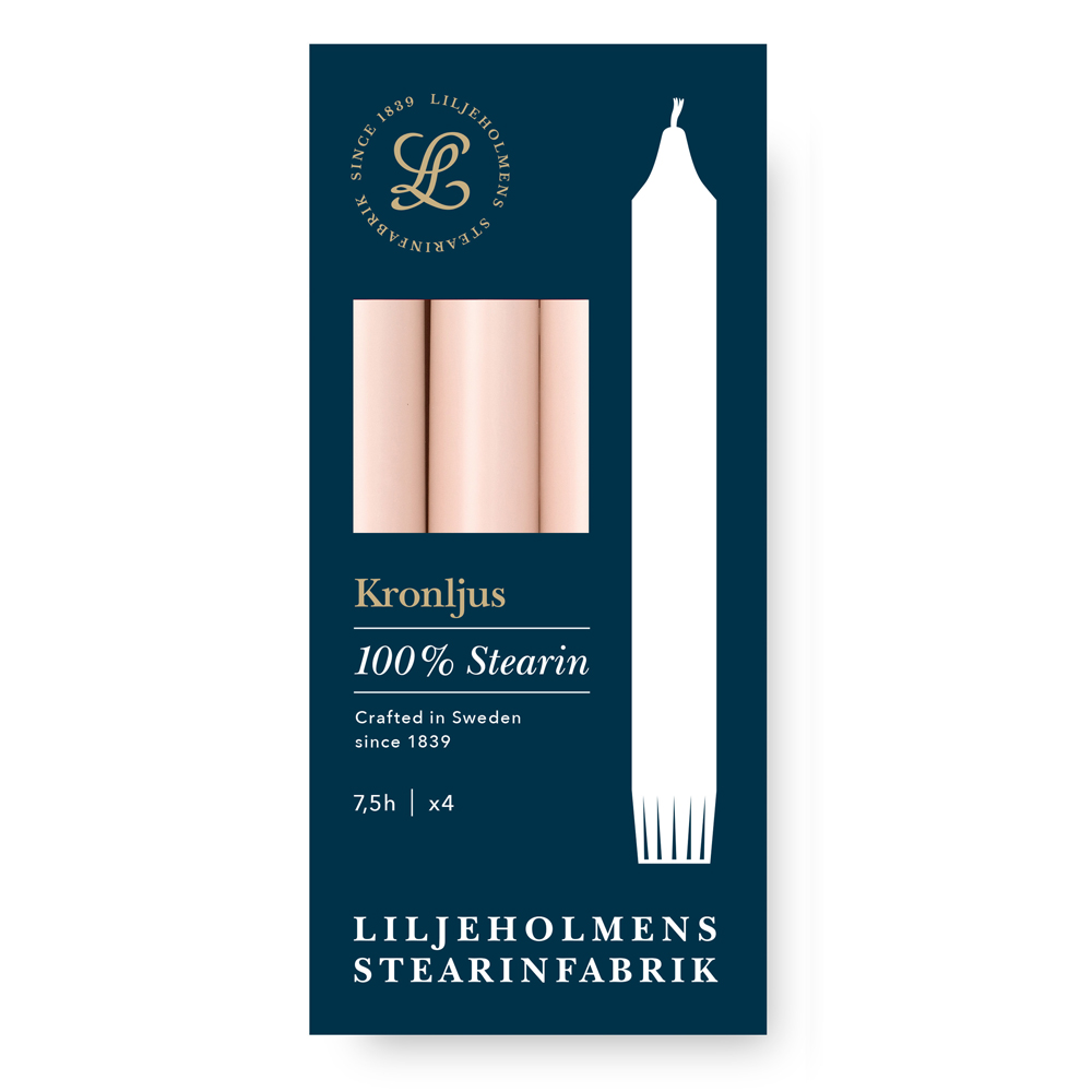 Kronljus 4 packs Dusty pink - 2