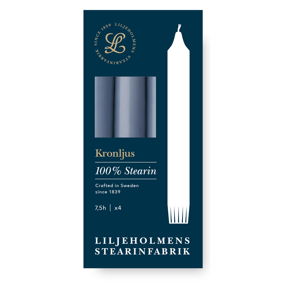 Kronljus 4-p Duvblå - 2