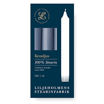 Kronljus 4-p Duvblå