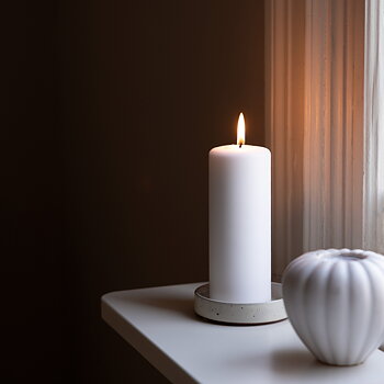 Blockljus 68x180 mm Vit