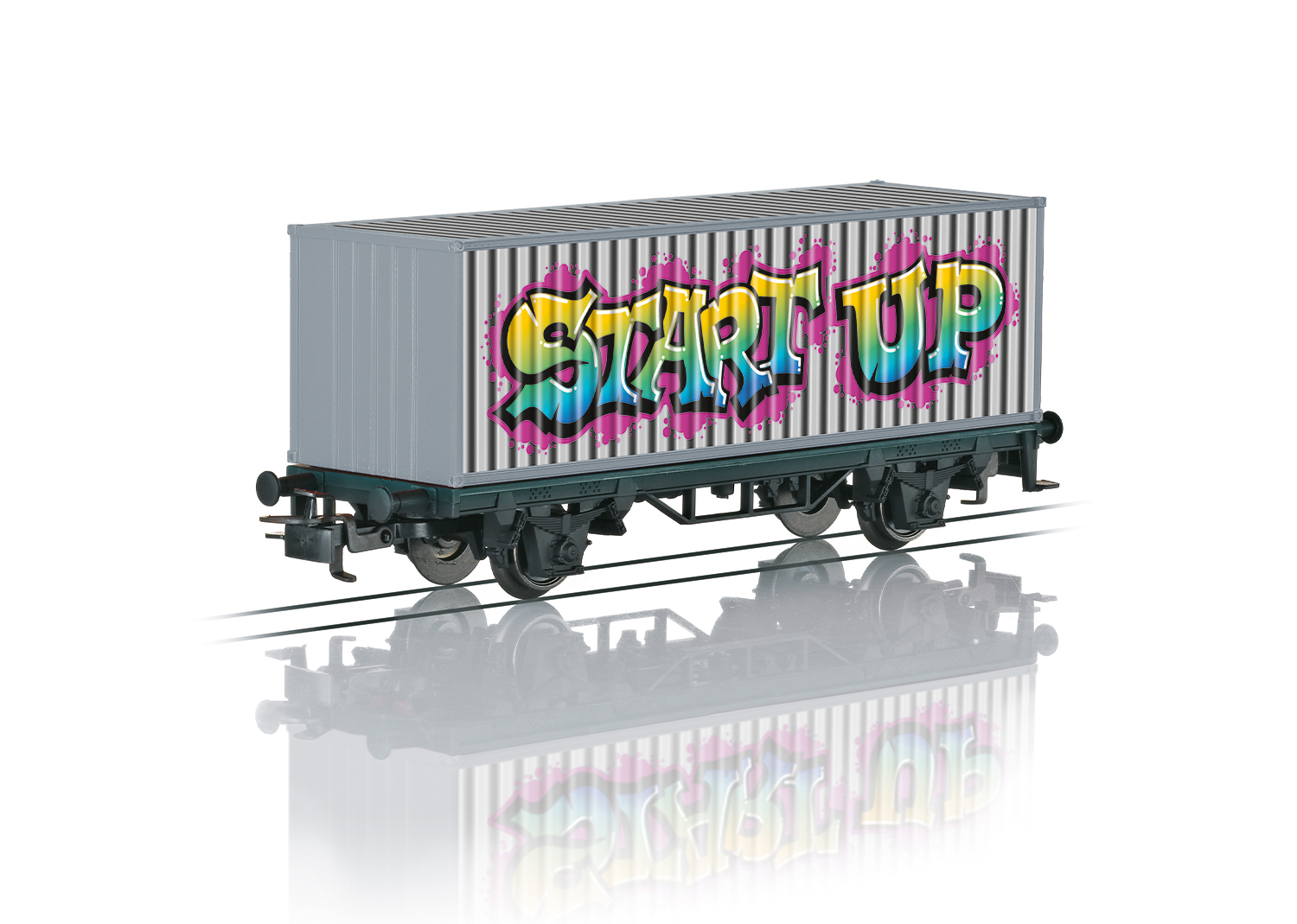 Containerwagen Graffiti - 2