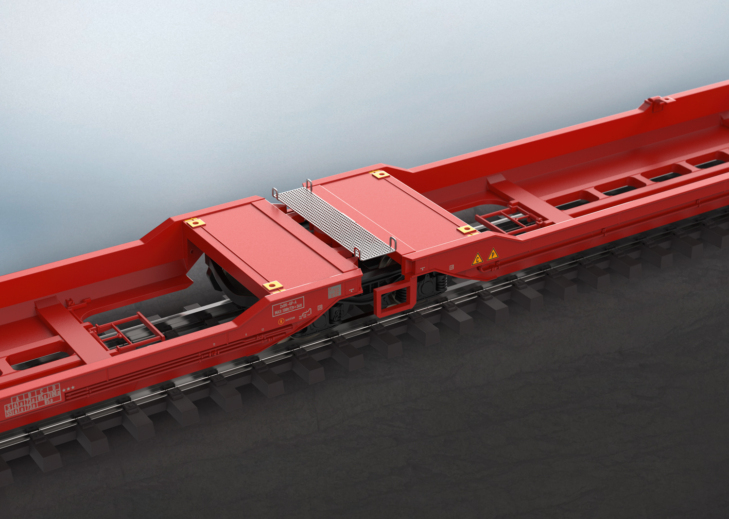 Type Sdggmrss Double Deep Well Flat Car - 6