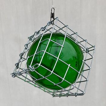 Grön Glaskula I Kub 60 mm