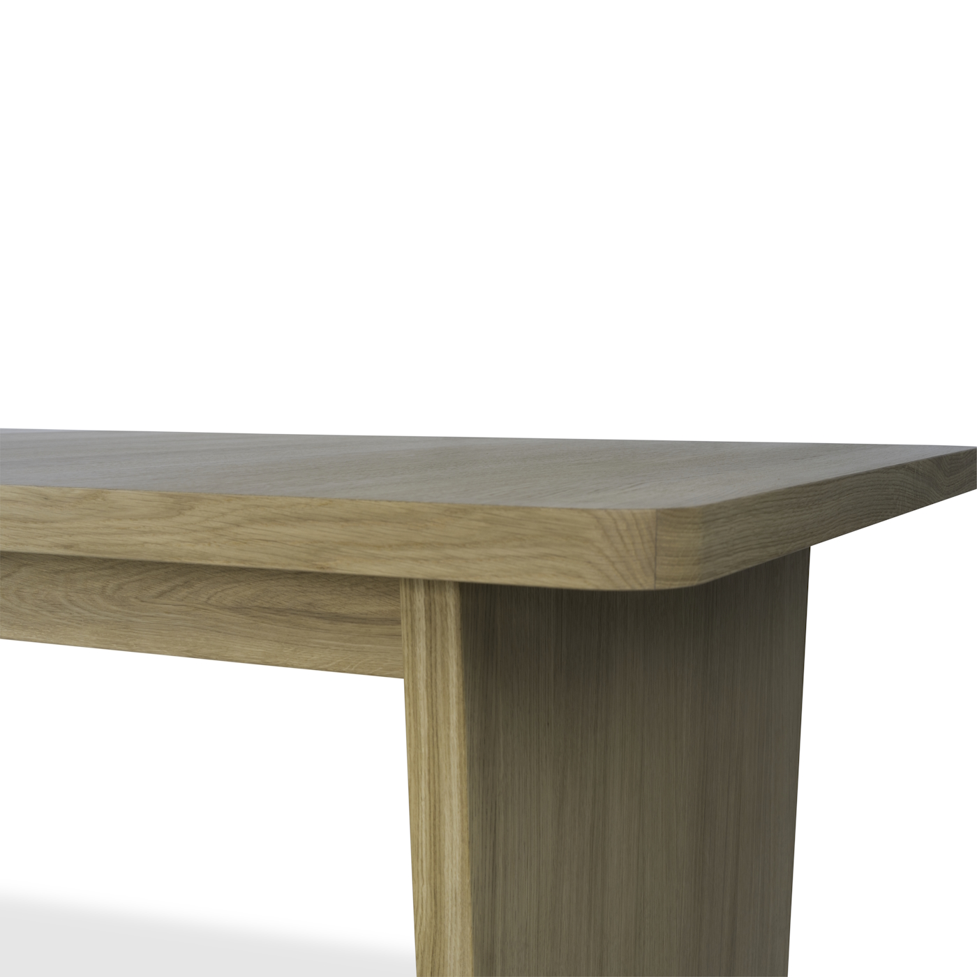 Matbord Vaud 200 - 230 x 90  cm vitpigmenterad ek Mavis  - 6