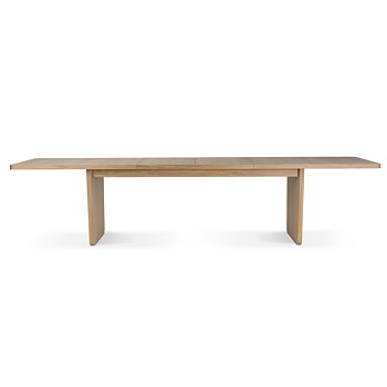 Matbord Vaud 200 - 230 x 90  cm vitpigmenterad ek Mavis 