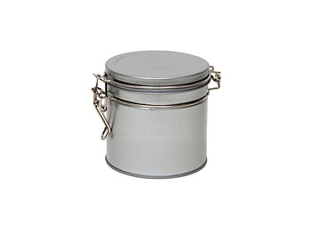 Teburk Rund med knäpplock 100 gram - SILVER
