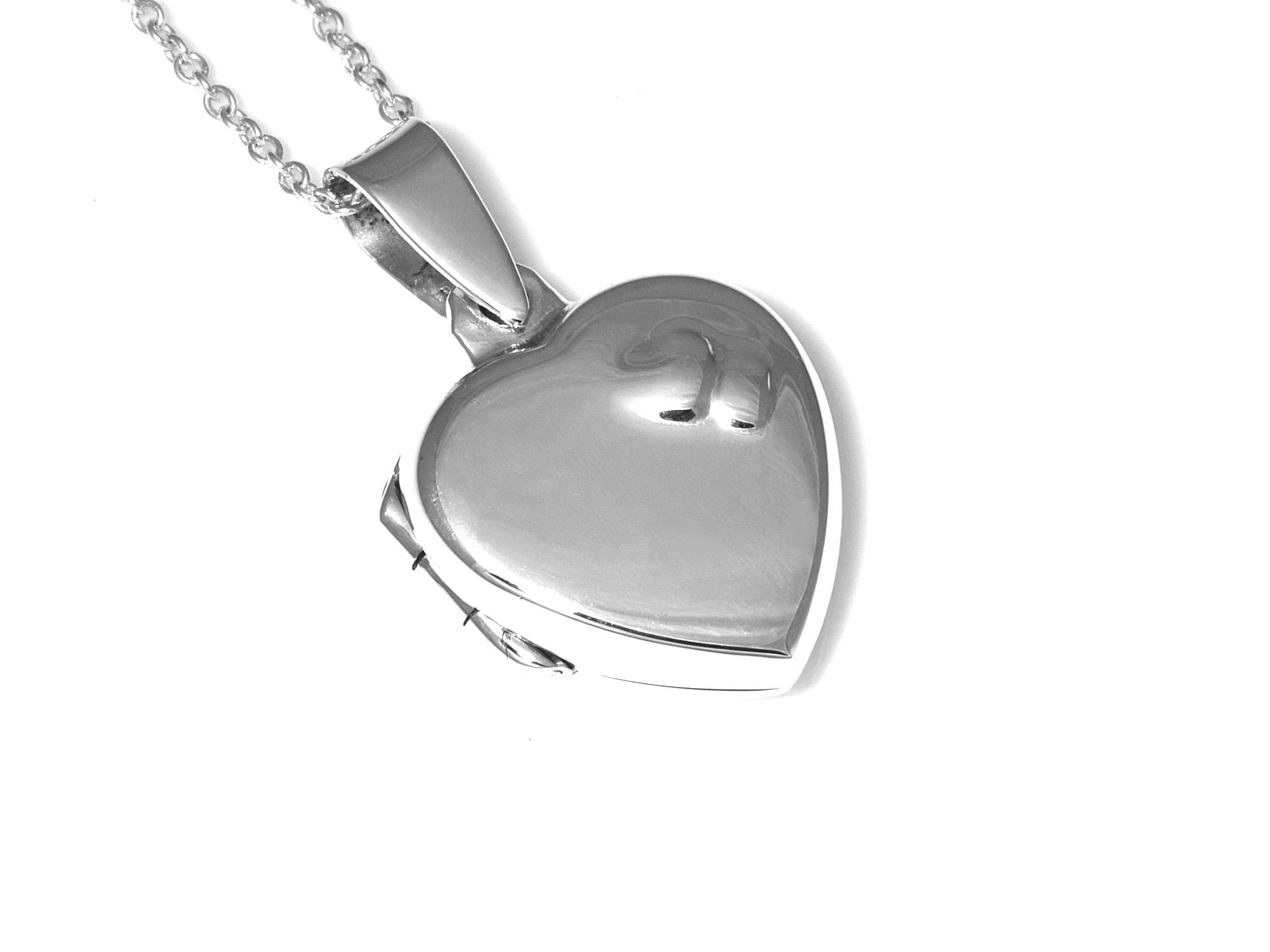 Öppningsbar Litet Hjärta Berlock Halsband i Äkta 925 Silver, Hjärtan Hänge, Kärlek Smycke