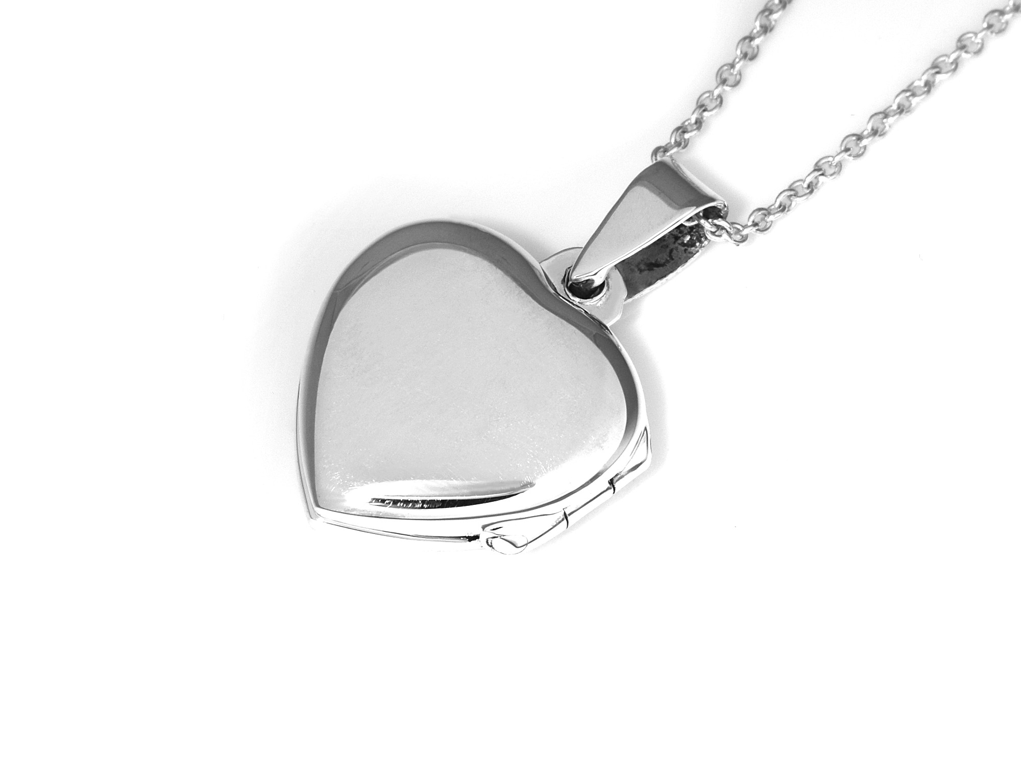 Öppningsbar Litet Hjärta Berlock Halsband i Äkta 925 Silver, Hjärtan Hänge, Kärlek Smycke - 2