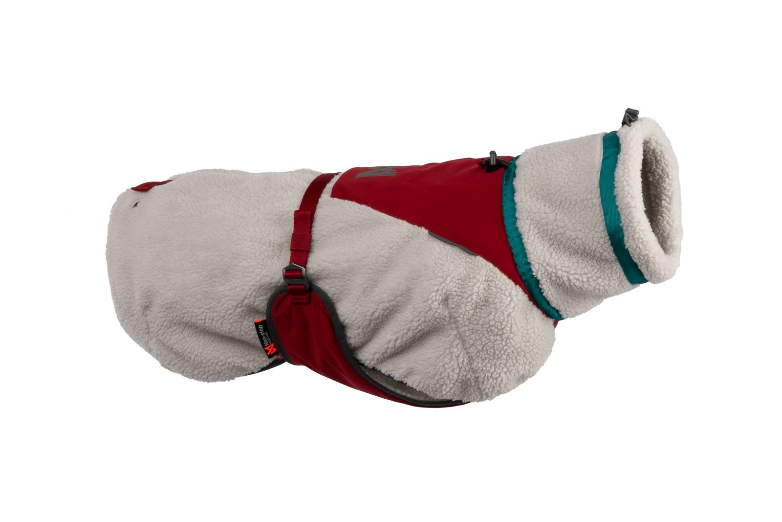 Non-Stop Dogwear Trekking Fleece Jacket - Grå/Vinröd/Teal 
