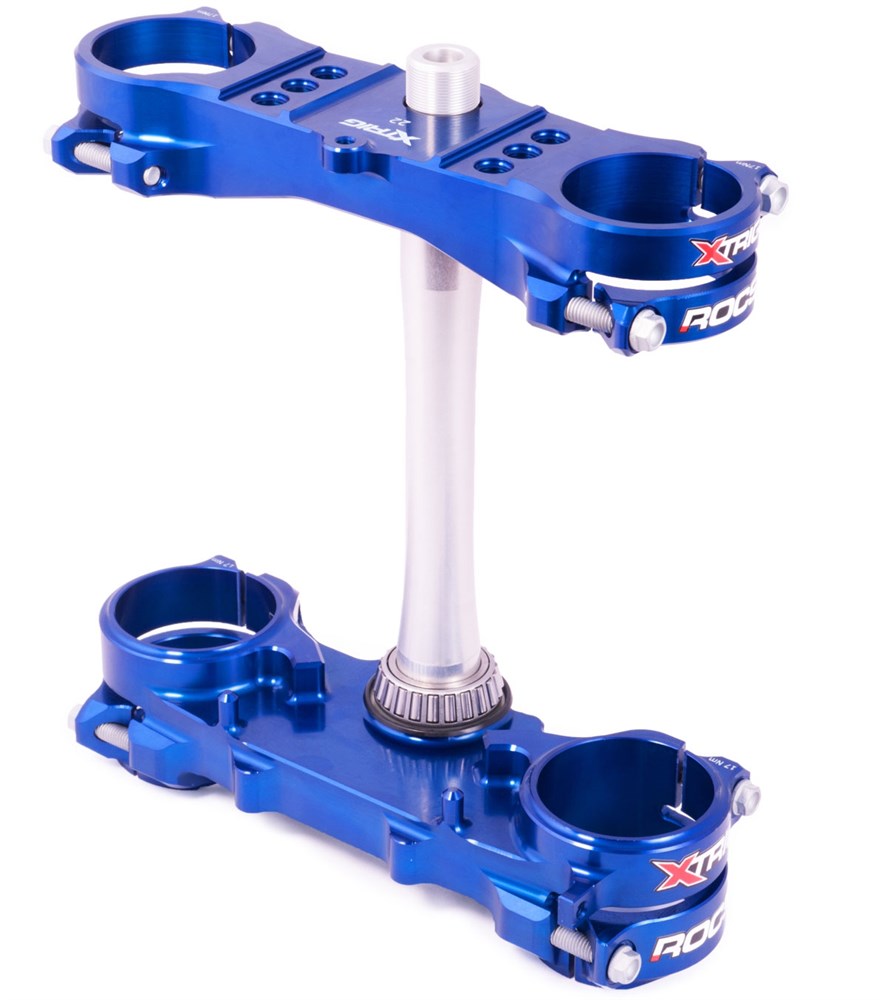 Xtrig Triple Clamp ROCS Tech 22 mm Yamaha YZ250F 12-23 YZ450 18-23 Blue