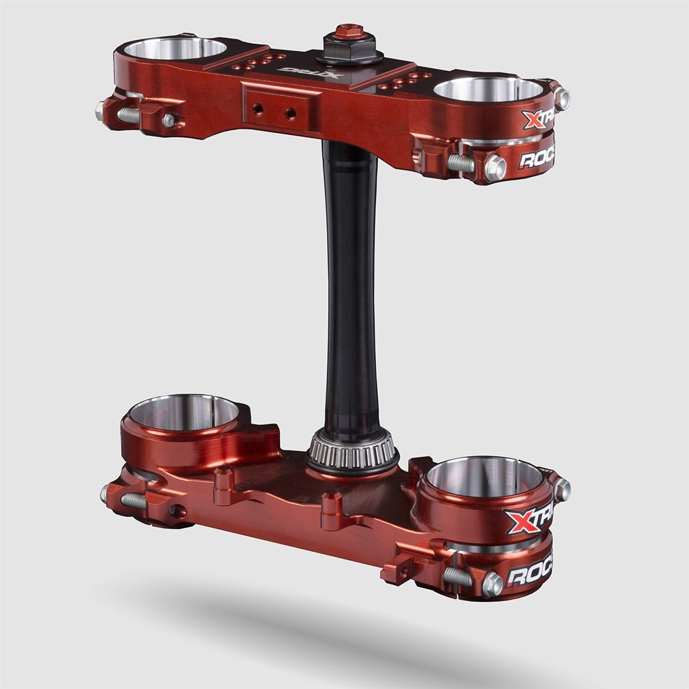 Xtrig Triple Clamp ROCS Pro KTM Husqvarna GAS GAS MX 2023, Brown 20-22mm