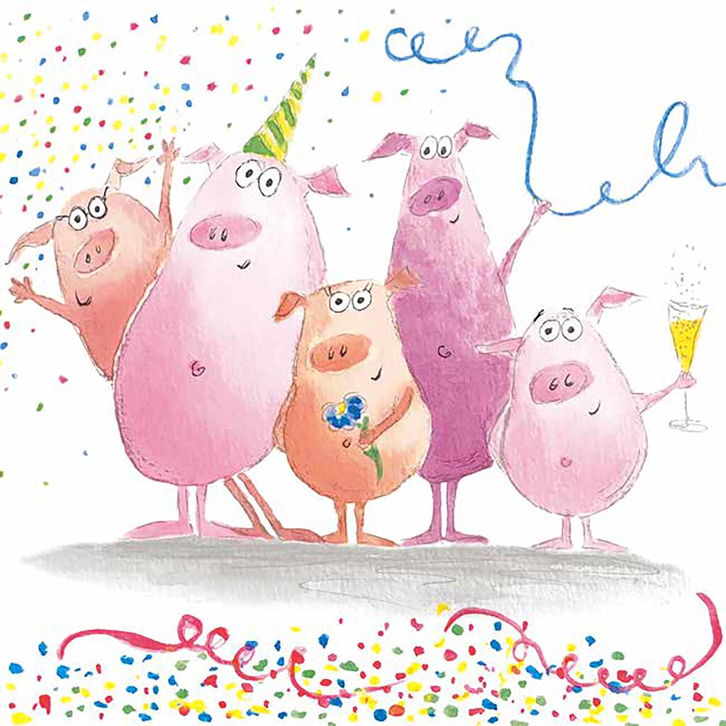 Servett - Festive Pigs