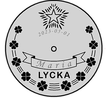 Flaggstång Lyckopenningen Mässingpläterad Original