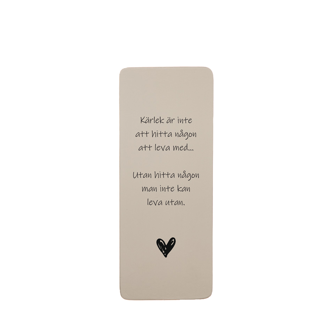Træplade Love is... Beige Different Design - 2