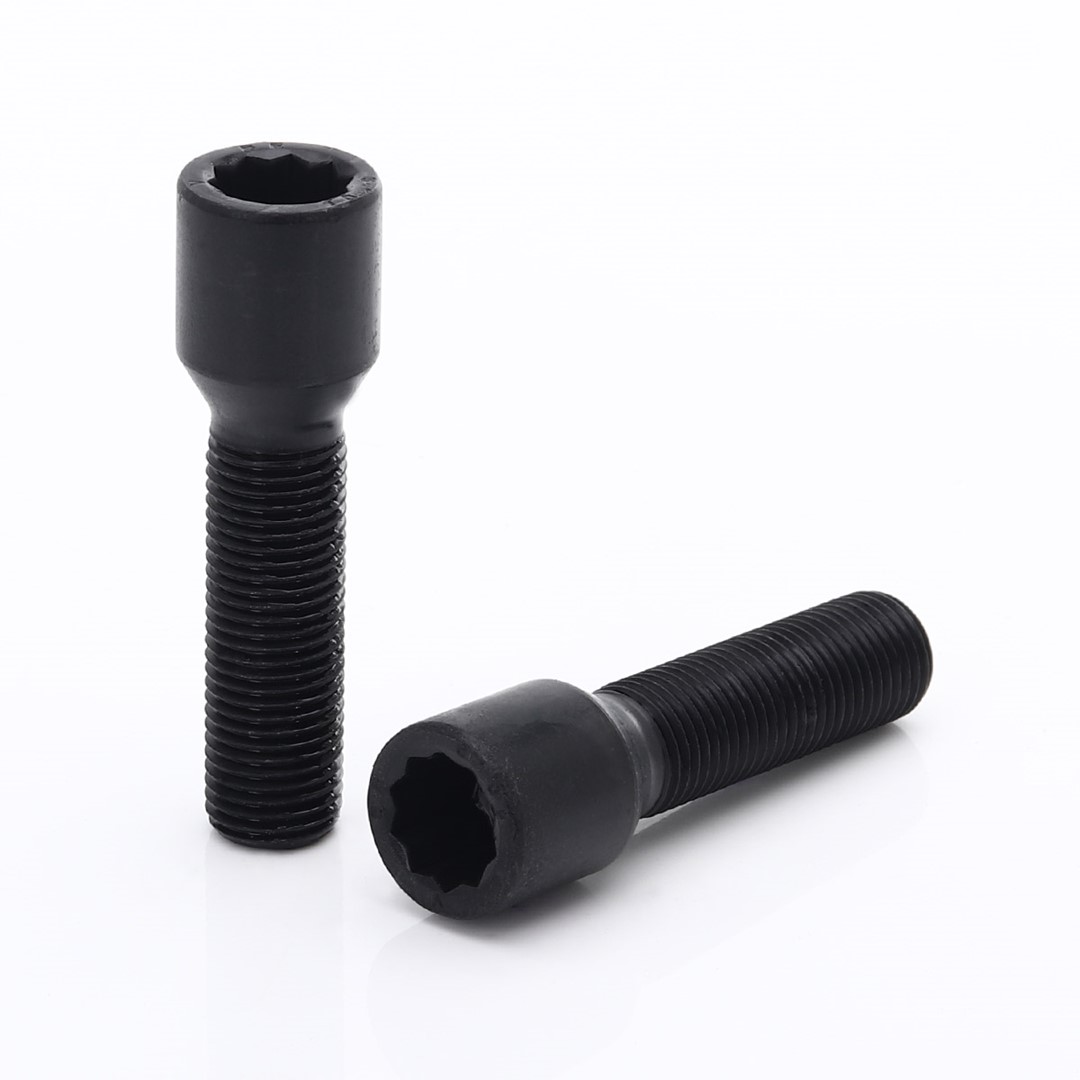 Torx / Torax / Star bolt Hjulbult / Hjulbultar Svarta 14x1,25 45mm - 10st