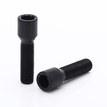 Torx / Torax / Star bolt Hjulbult / Hjulbultar Svarta 14x1,25 45mm - 10st