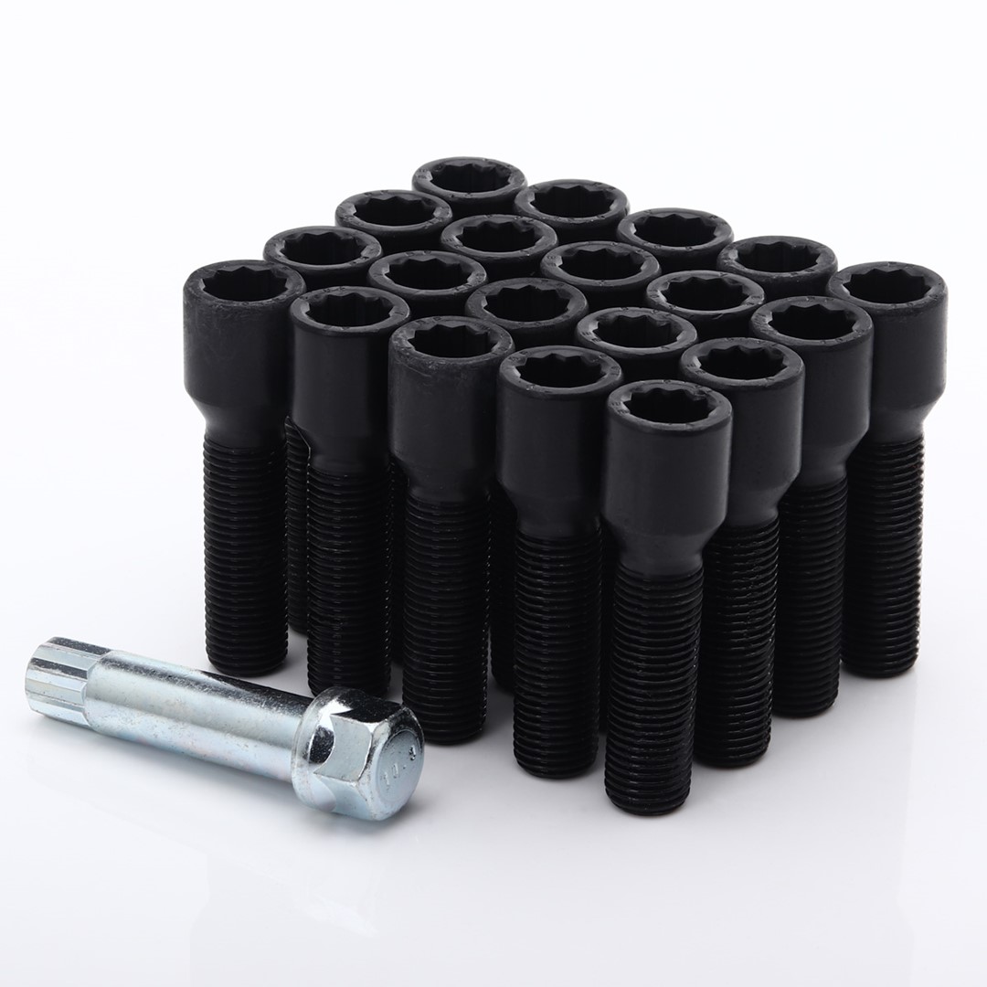 Torx / Torax / Star bolt Hjulbult / Hjulbultar Svarta 14x1,25 45mm - 10st - 2