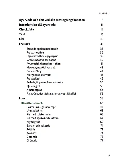 Ayurvedisk vegetarisk kokbok