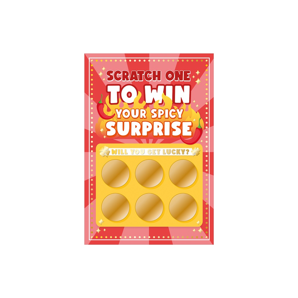 Scratch off card, Spicy, kort
