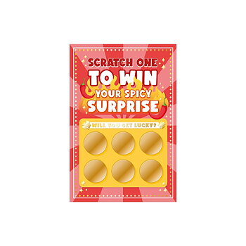 Scratch off card, Spicy, kort