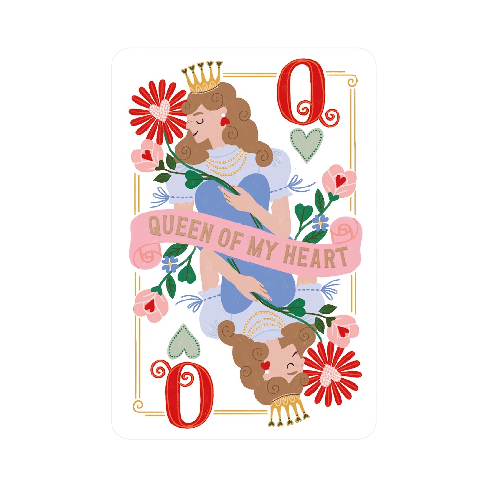 Large Greeting card, Queen of my heart (BG0802)