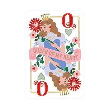 Large Greeting card, Queen of my heart (BG0802)