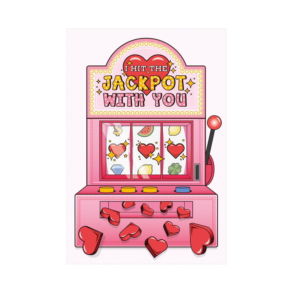 Large Greeting card, Slot machine (BG0805)