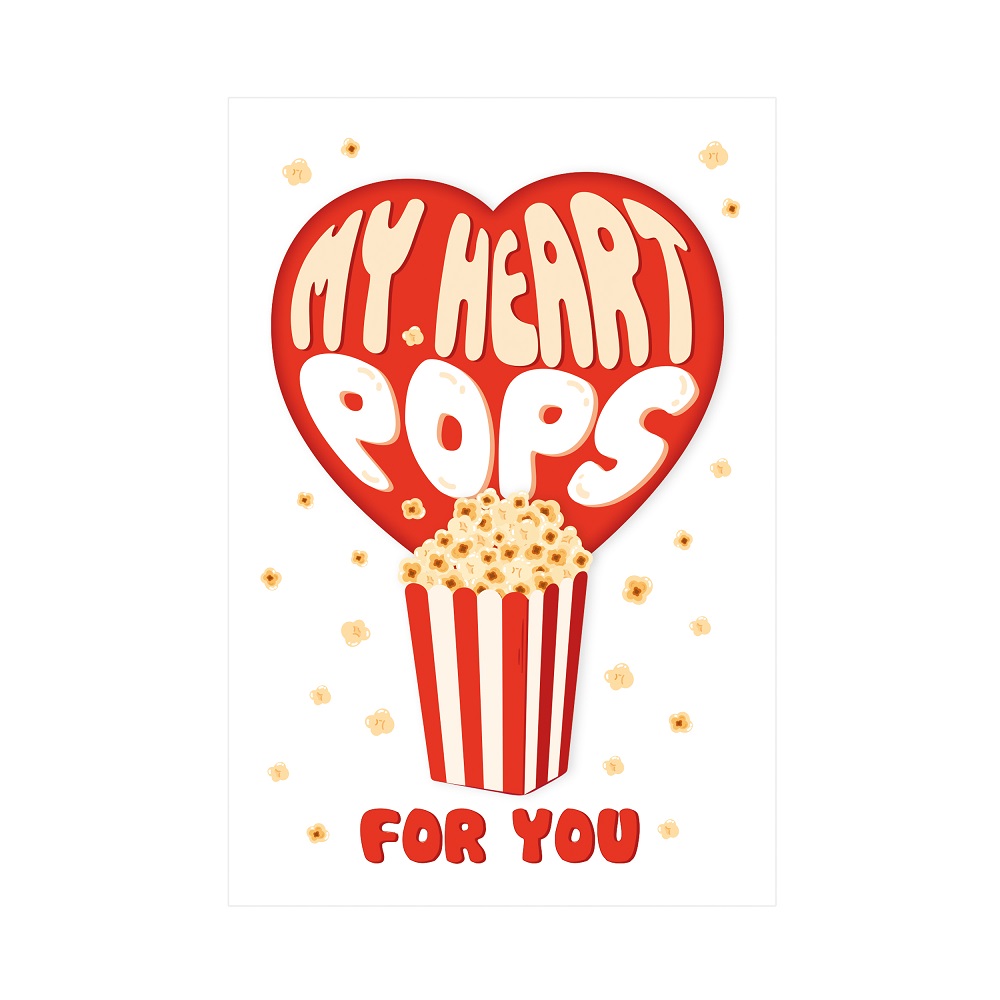 Large Greeting card, Popcorn (BG0806)