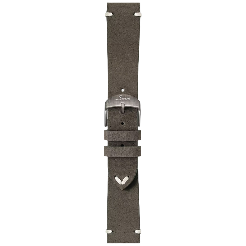BL5220-5100-400A Sinn grå Nubuck boar läder med vita sömmar