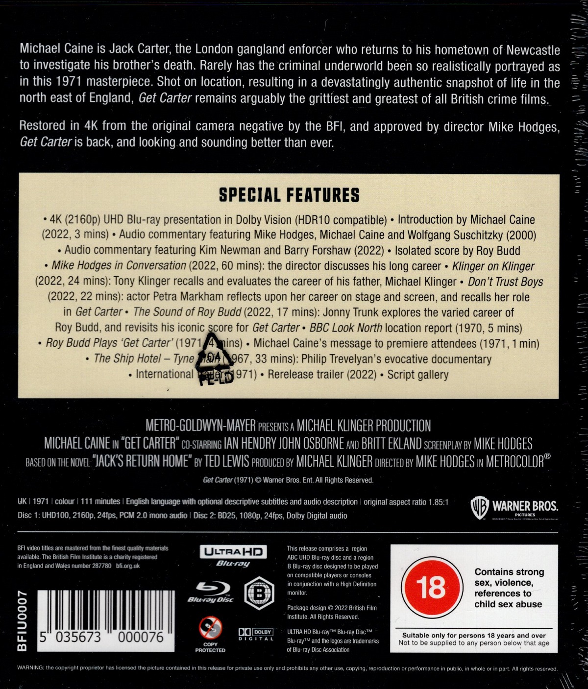 Get Carter (ej svensk text) (4K Ultra HD + Blu-ray Extras) - 2