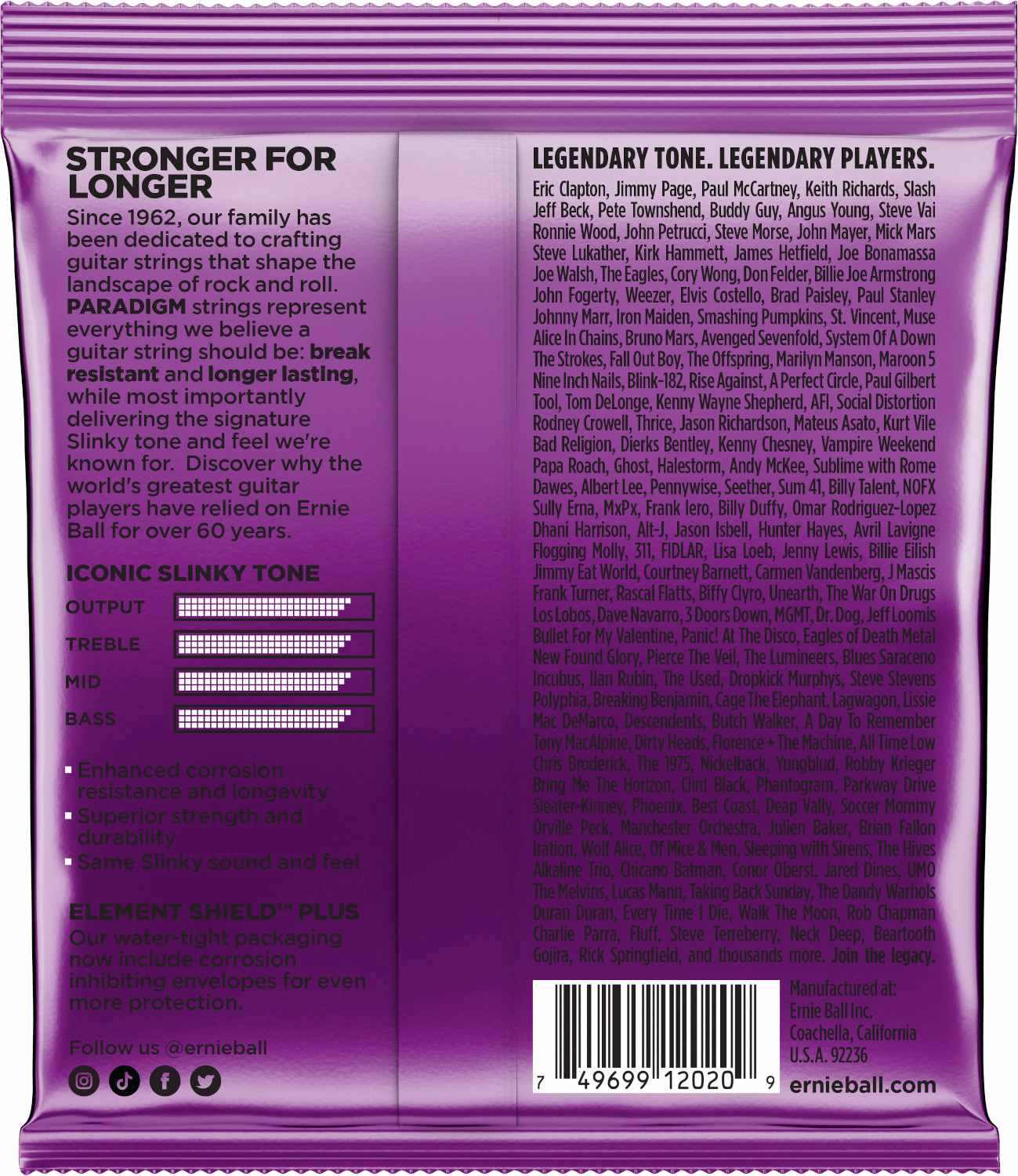 Ernie Ball 2020 Paradigm Power Slinky - Strängset Elgitarr - 2