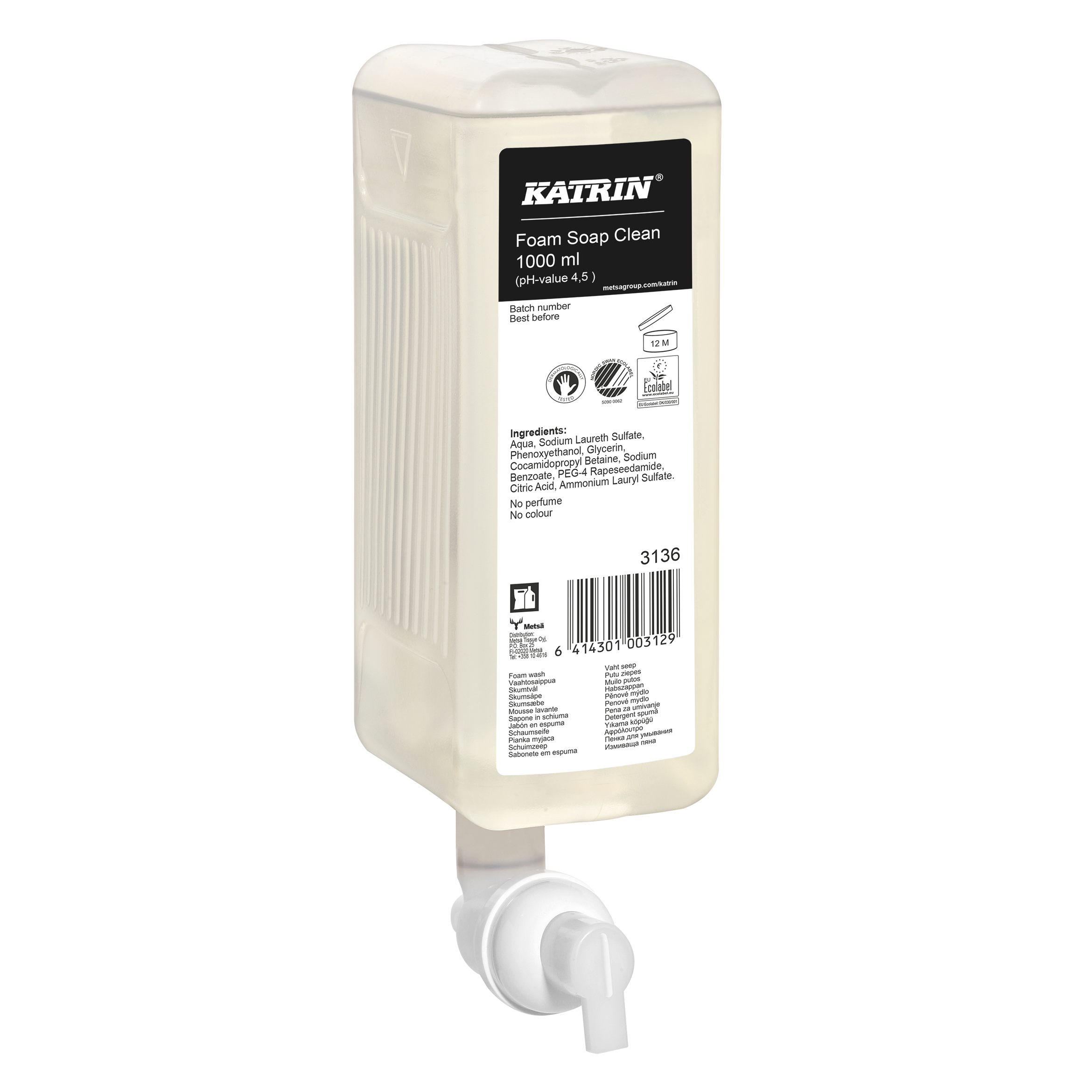 Katrin Skumtvål 1000 ml, Pure Neutral