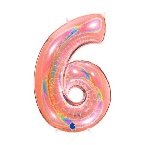 Sifferballonger Roséguld Glitter 100 cm - 8