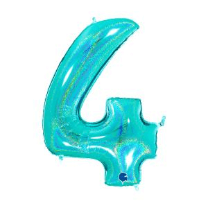Sifferballonger Tiffany Glitter 100 cm - 6