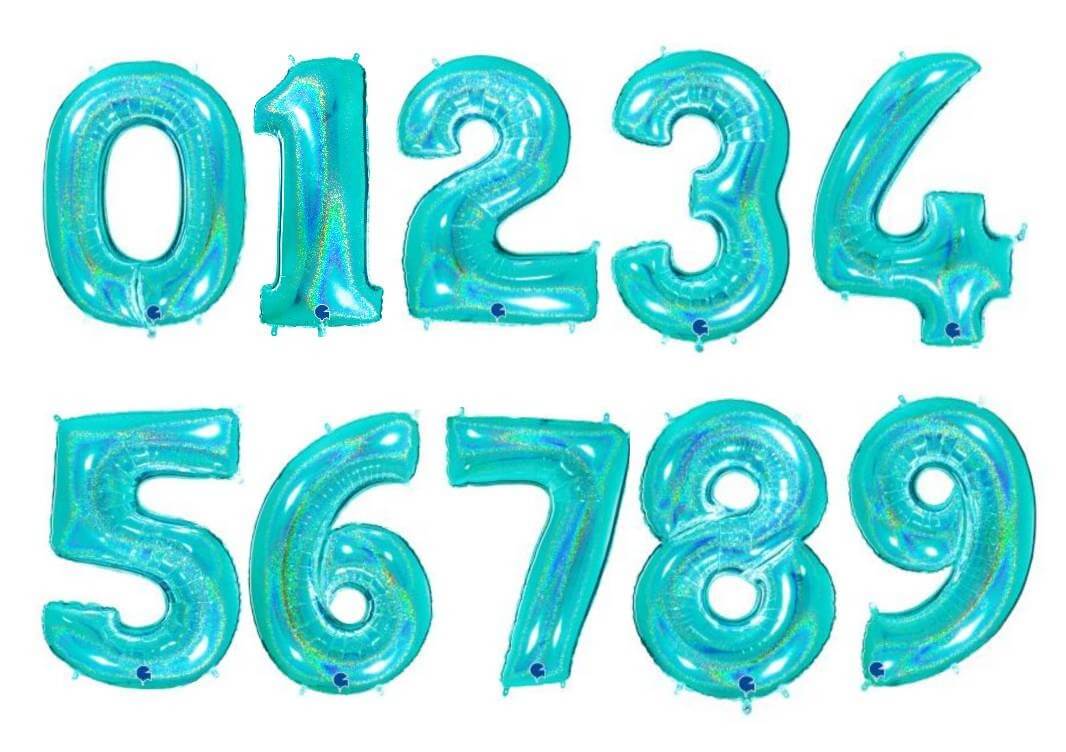 Sifferballonger Tiffany Glitter 100 cm