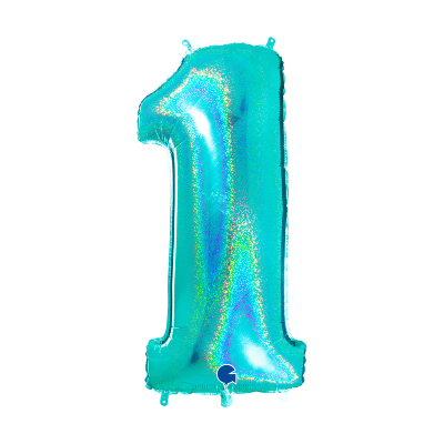 Sifferballonger Tiffany Glitter 100 cm - 3