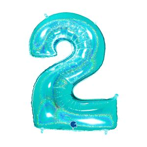 Sifferballonger Tiffany Glitter 100 cm - 4