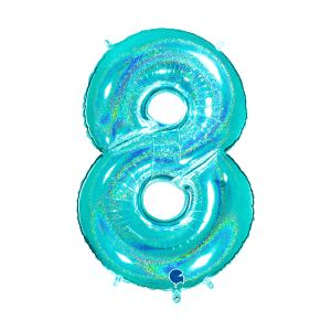 Sifferballonger Tiffany Glitter 100 cm - 10