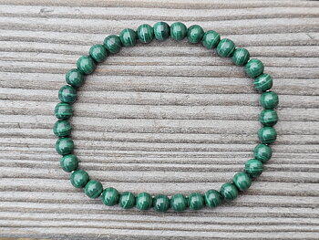 Malachite bracelet approx. 6mm, approx. 35 beads