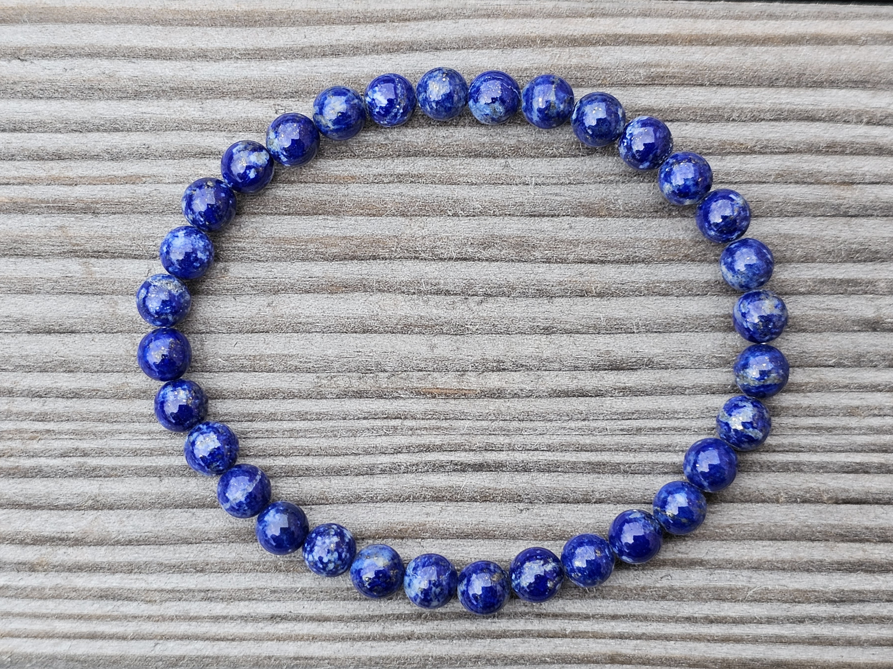 Lapis lazuli armband kulor ca. 6,2mm, ca. 32kulor