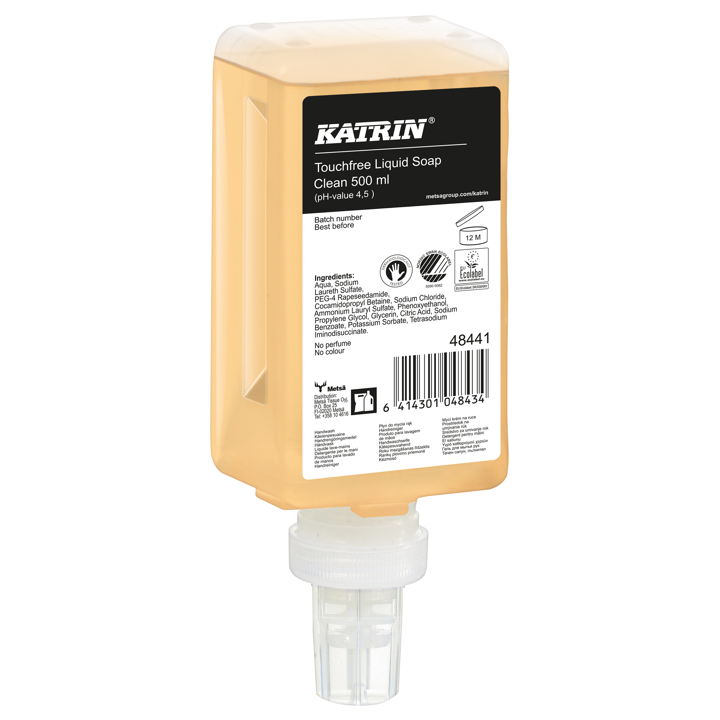 Katrin Touchfree Flytande Neutral 500 ml, Clean